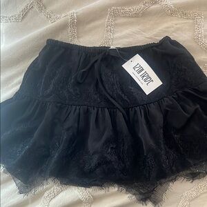 12th Tribe Bexley Black Lace Skirt